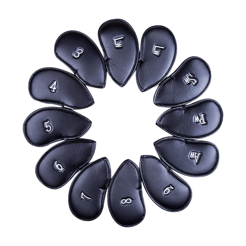 Golf Club Covers IJzers - 12 stuks- Leer -Headcovers-Golfclub Covers - Golf Accessoires