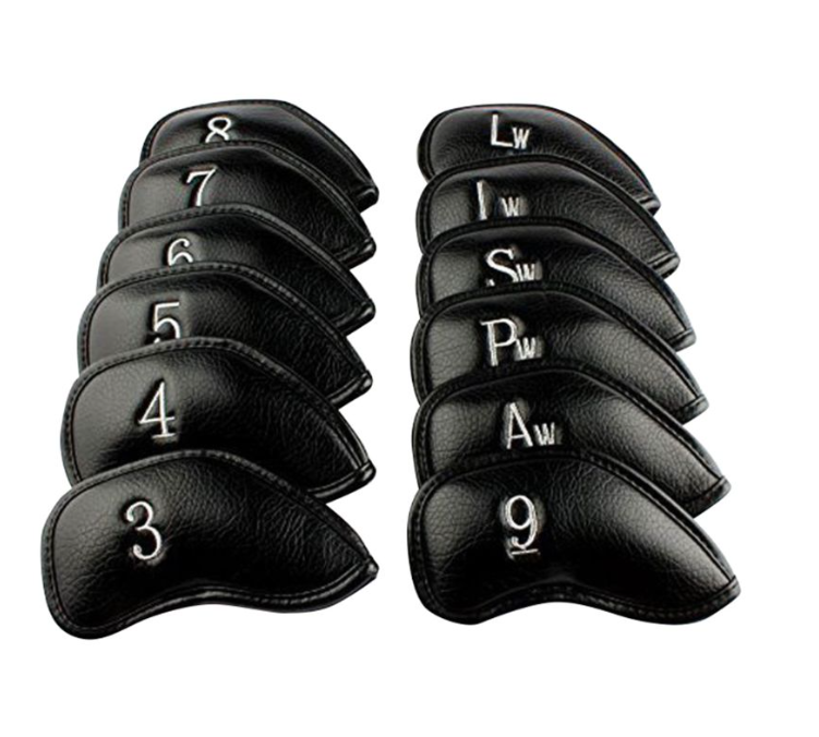 Golfschlägerhüllen Eisen - 12 Stück - Leder