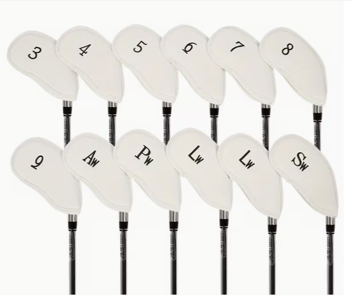 Golf Club Covers IJzers - 12 stuks- Leer