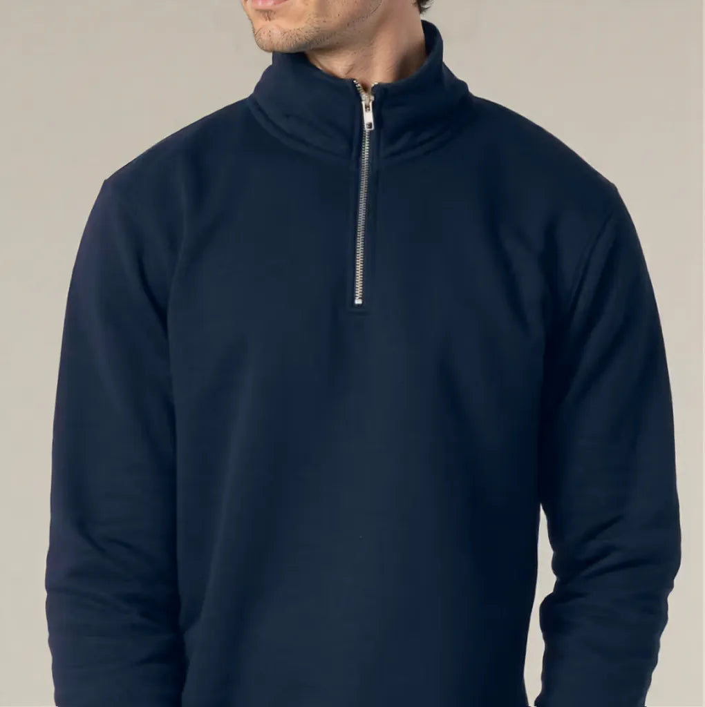 Golftrui met Quarter-Zip – Navy